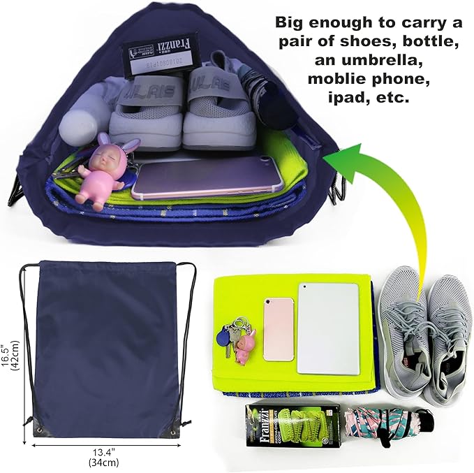 BeeGreen Drawstring Backpack Bags 20,30,50 Packs Reflective String Bags for Gym Sport Trip Cinch Sack DIY for Women Men