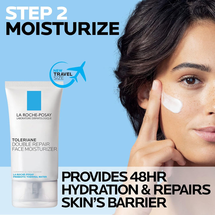 La Roche-Posay Toleriane Hydrating Face Cleanser | Niacinamide & Ceramides | Fragrance-Free, For Sensitive Skin