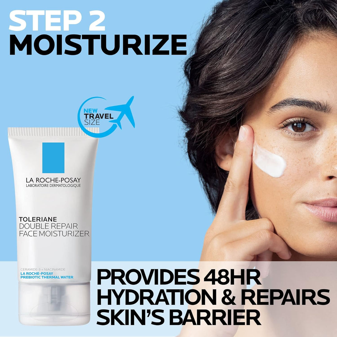 La Roche-Posay Toleriane Hydrating Face Cleanser | Niacinamide & Ceramides | Fragrance-Free for Sensitive Skin