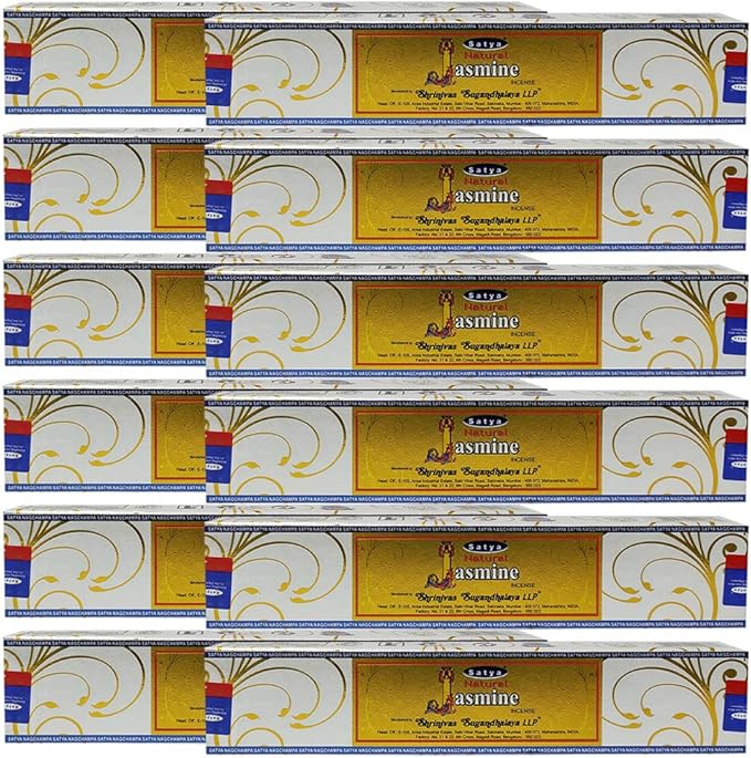 Natural Jasmine Incense Sticks and Incense Stick Holder Bundle Insence Insense Satya Incense