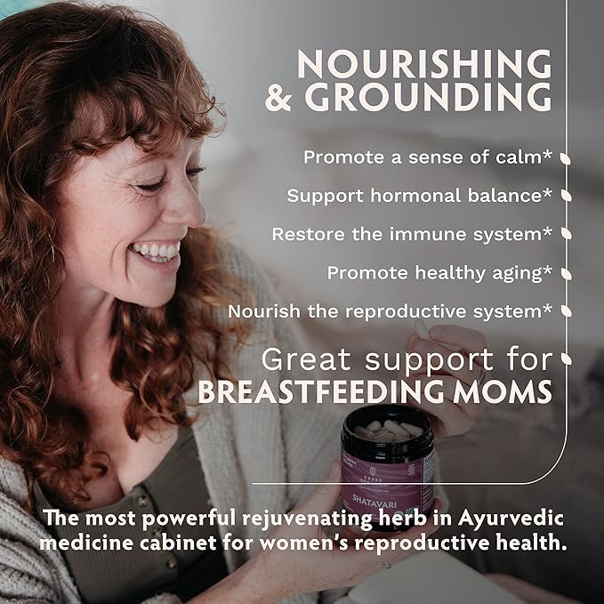 TRIBE ORGANICS Organic Shatavari Herbal Supplement - Hormonal Balance | Women’s Reproductive Health | Lactation | Immune & Inflammatory Support - Non-GMO USDA Organic 120 Vegan Capsules