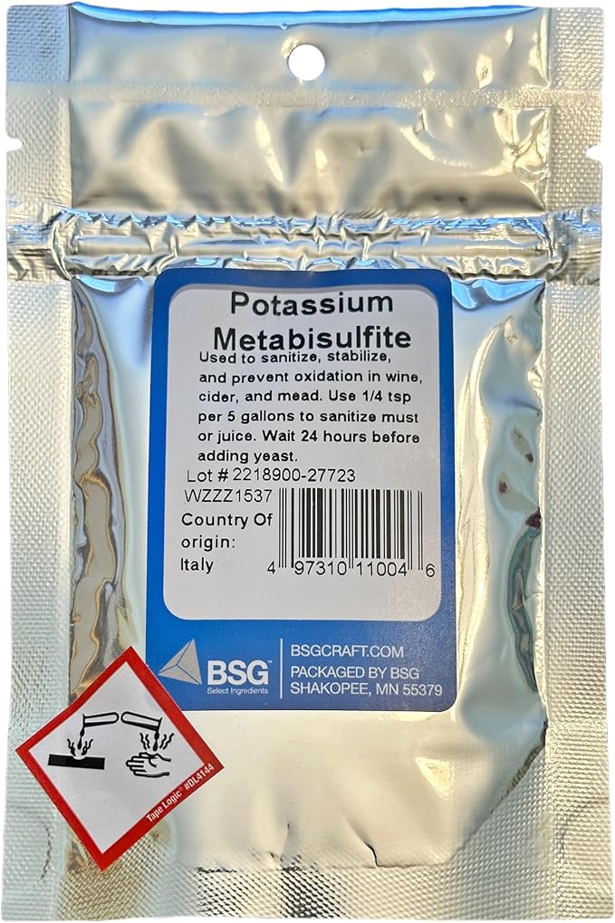 BSG HandCraft Potassium Metabisulfite Powder, 2 oz