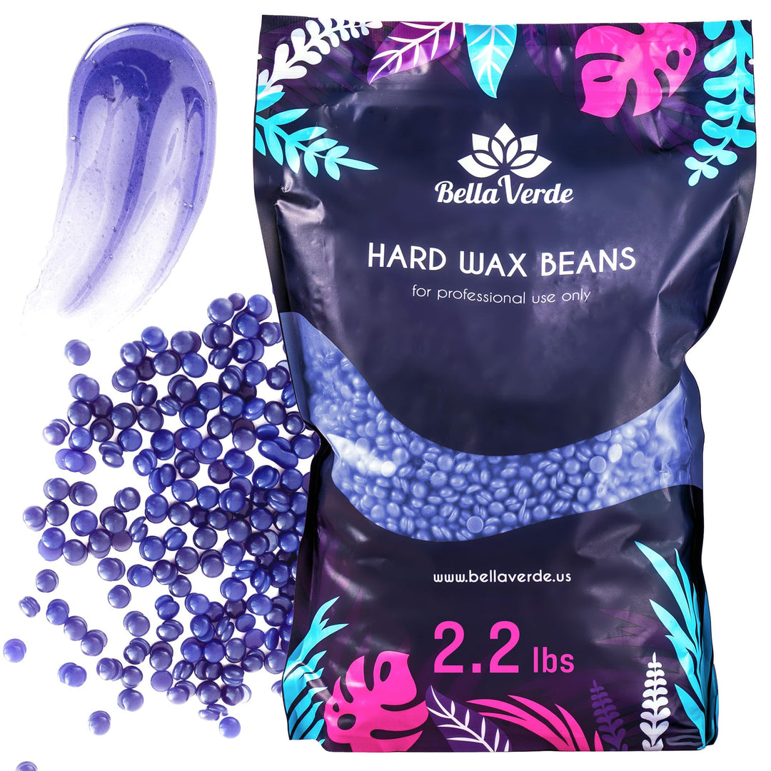 Bella Verde Wax Beans 2.2Lb - Hard Wax Beads For Hair Removal - Multipurpose Home Waxing Kit For Men And Women