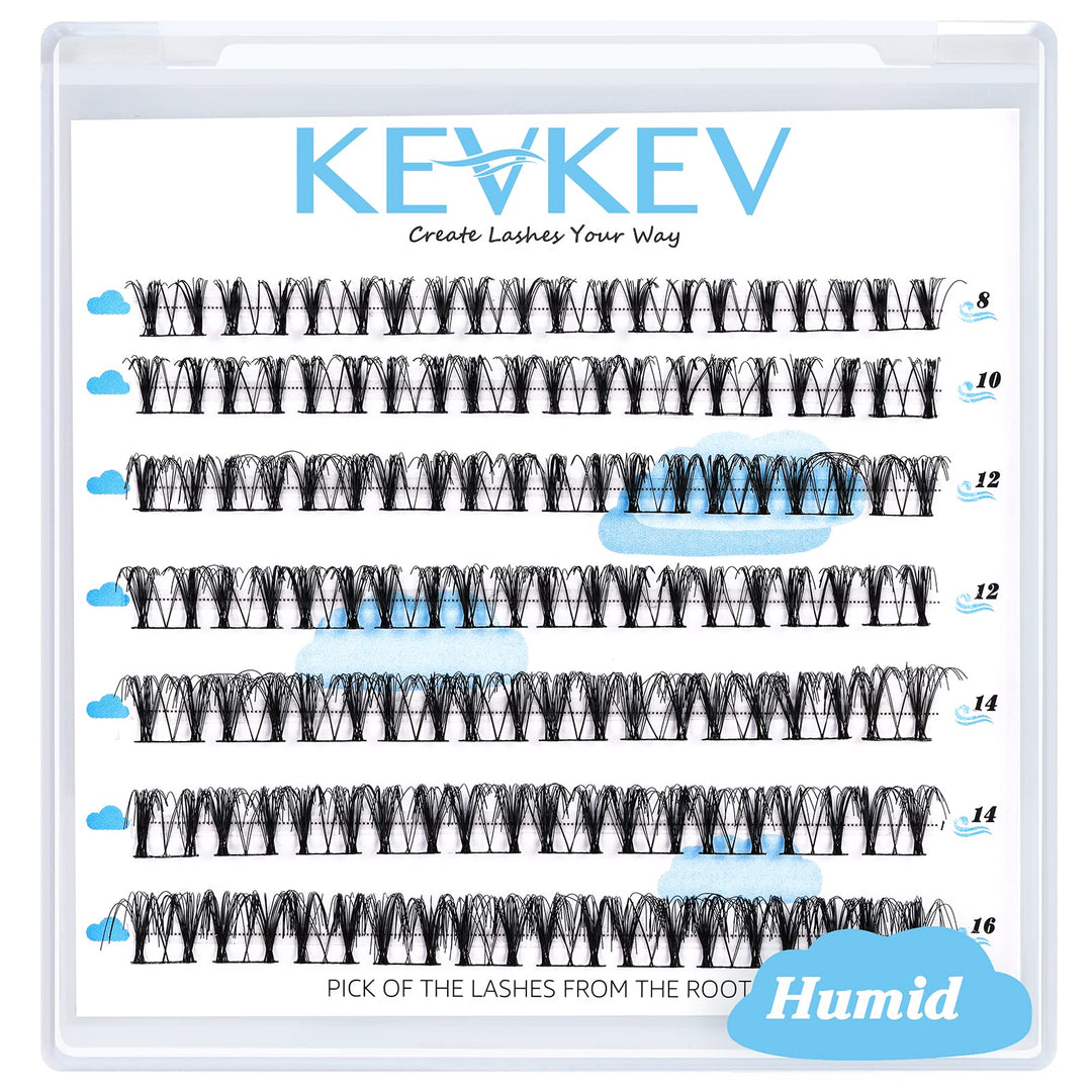 Lash Clusters 70 Pcs Cluster Lashes Eyelash Clusters Diy Cluster Eyelash Extensions Individual Lashes Thin Band & Soft(Humid,C-8