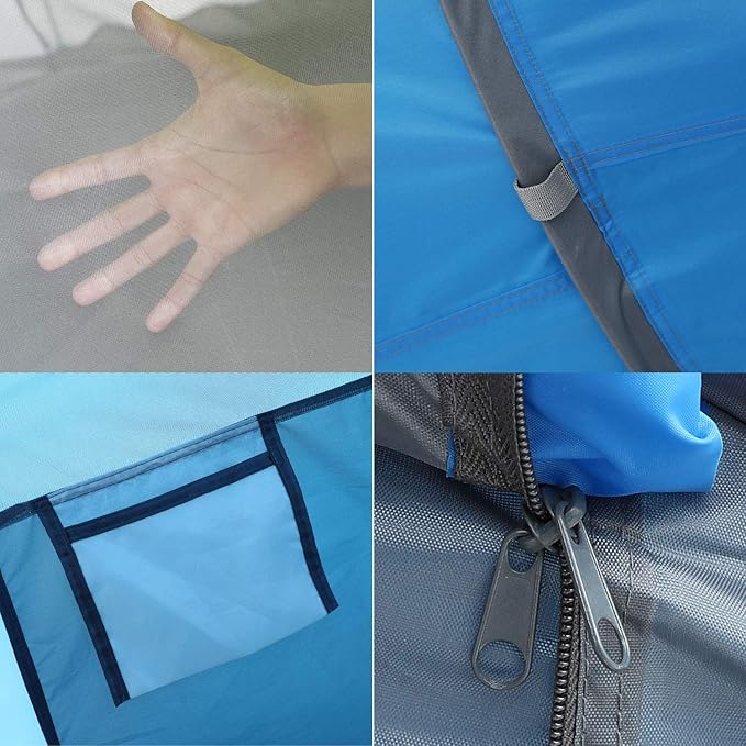 6 Person Easy Pop Up Tent,12.5’ x 8.5‘ x53.5,Automatic Setup,Waterproof, Double Layer,Instant Family Tents for Camping,Hiking & Traveling