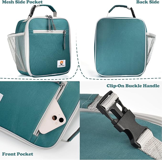 Lunch Box Kids,Premium Insulated Lunch Bag for Girls Boys,Soft Bag Mini Cooler Back to School Thermal Reusable Lunch Bag for Work School Picnic (Green)