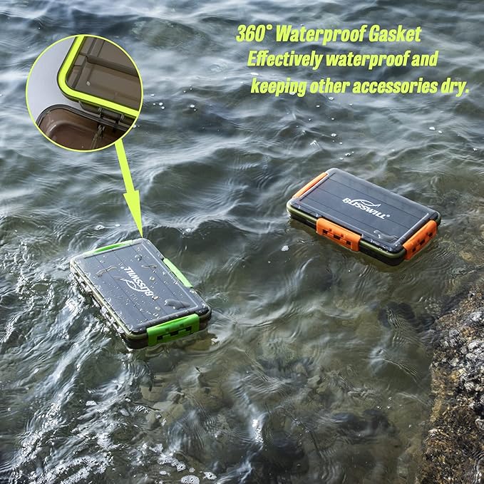 BLISSWILL Fishing Tackle Storage Trays,Fishing Tackle Box,Storage Organizer Box,3600/3700 Tackle Trays with Removable Dividers,Tea-Colored Transparent Waterproof Fishing Tackle Storage