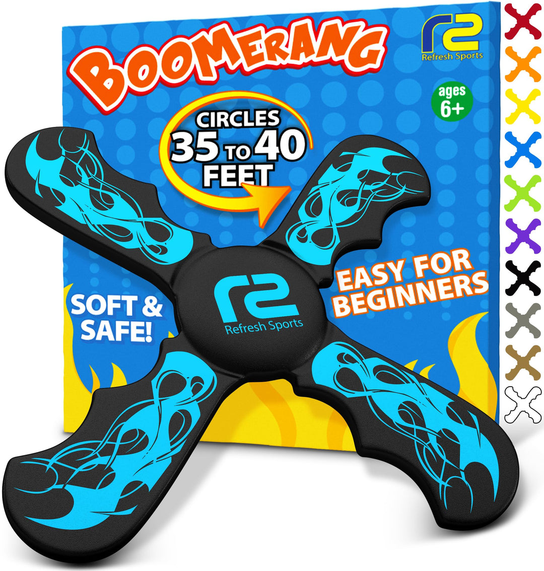 Outside Toys Boomerang - Best Toy Gifts For 6+ Year Old Boys & Girls - Soft Kid Toys For Boys & Girls to Play Indoors or Outdoors - Gift for Kids 6 7 8 9 10 11 12 & Up Year Old Birthday Presents 8-12