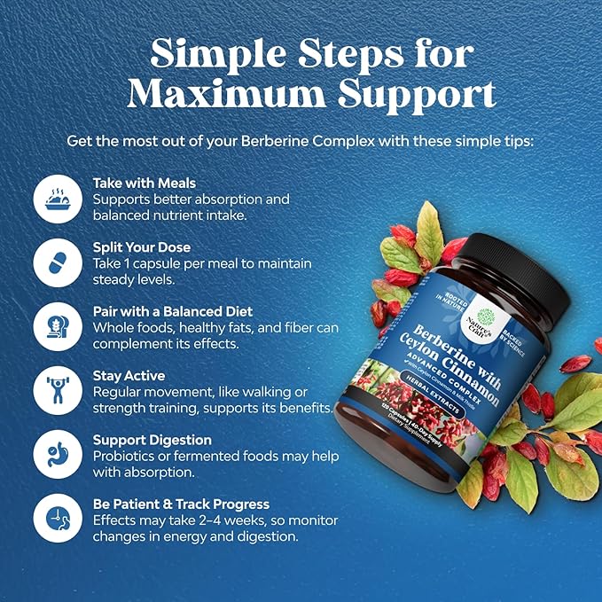 Balancing Berberine Plus 1200mg Per Serving Complex - Antioxidant Berberine with Ceylon Cinnamon Capsules Plus Silymarin Milk Thistle Extract -Active PK for Heart Health and Sugar Support 120 Capsules