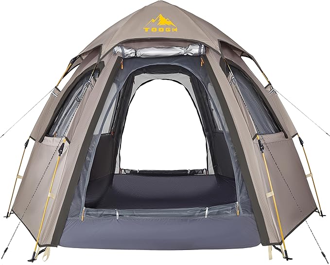 Camping Tent with Instant Setup, 2/3 Person Weatherproof Tent Easy Quick Set Up in 60 Seconds with Rainfly Backpack Tent for Family Camping & Hiking, Upgraded Ventilation,Center Height 66-inch