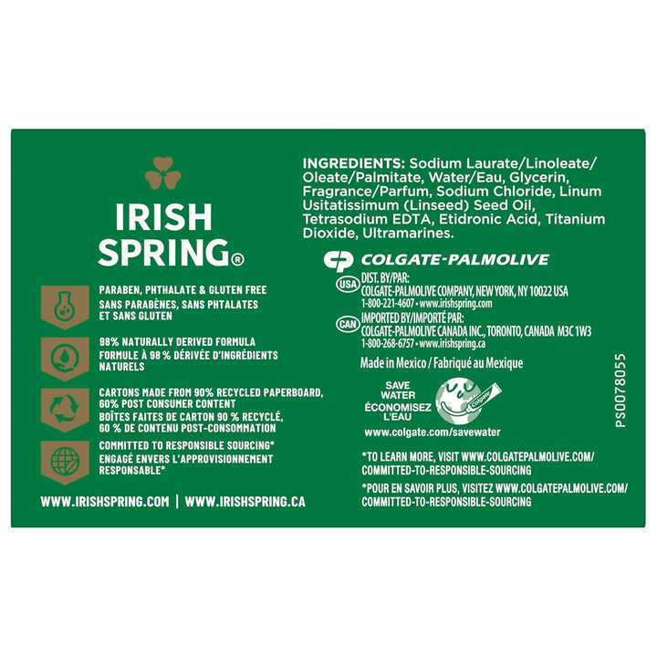 Aloe Vera Moisturizing Bar Soap | Irish Spring | 44.4 Oz | Hydrating Cleanser