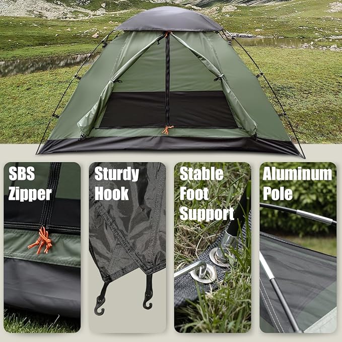 ShinHye Backpacking Tent for Camping, 1/2 Person Ultralight Backpacking Tent Easy Setup Tents Waterproof Lightweight Hiking Tents for Backpacking