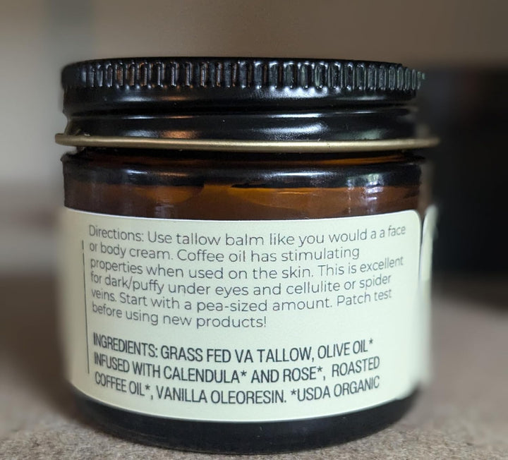 Handmade Unscented Whipped Tallow Balm | Organic Body Butter for Eczema & Rosacea - 1.3 oz