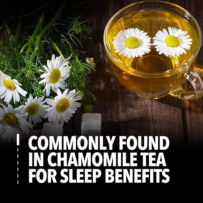 Apigenin Capsules 50mg - 60 Count, Vegan, Non-GMO, Sleep & Cognitive Support Supplement - Chamomile Flavonoid for Relaxation, Prostate Health, Melatonin-Free, Liposomal Formula for Enhanced Absorption