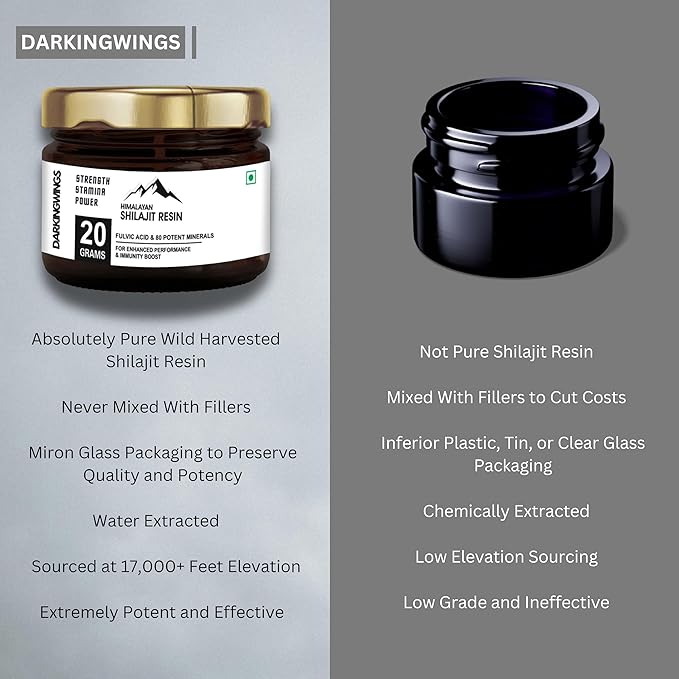 500mg Shilajit Supplement - Shilajit Pure Himalayan Organic Shilajit Resin with Highest Potency, Original From Himalayan resin with 84+ Fulvic Acid