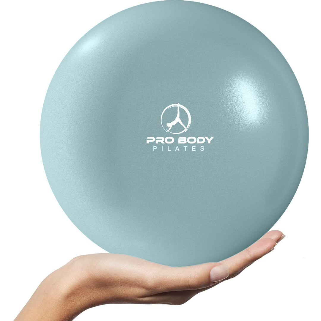 ProBody Pilates Ball Barre Ball, 9 Inch Small Exercise Ball for Between Knees, Mini Soft Yoga Ball for Stability, Barre, Fitness, Ab, Core, Physio and Physical Therapy Ball (Mist)