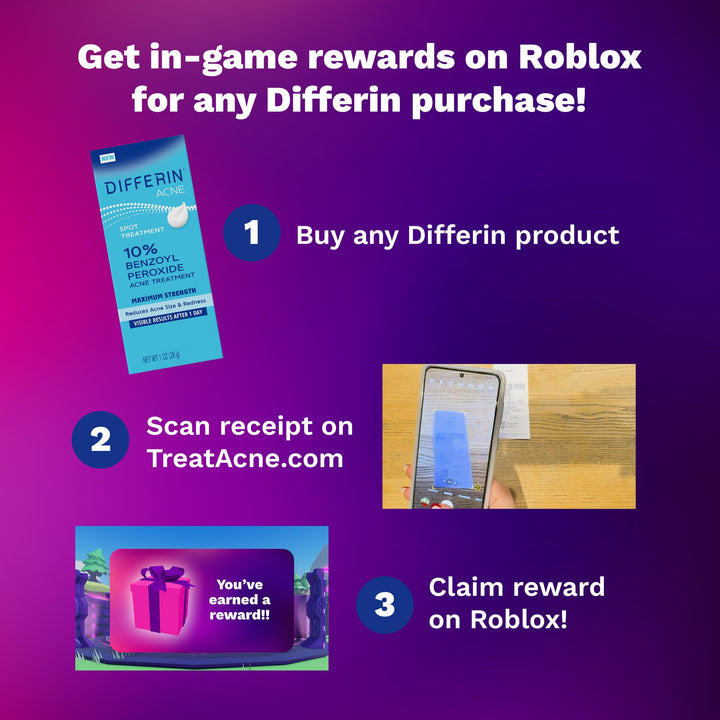 Differin Acne Spot Treatment with 10% Benzoyl Peroxide, Maximum Strength OTC Acne Treatment, Fast Acting Spot Treatment for Face, 1 oz