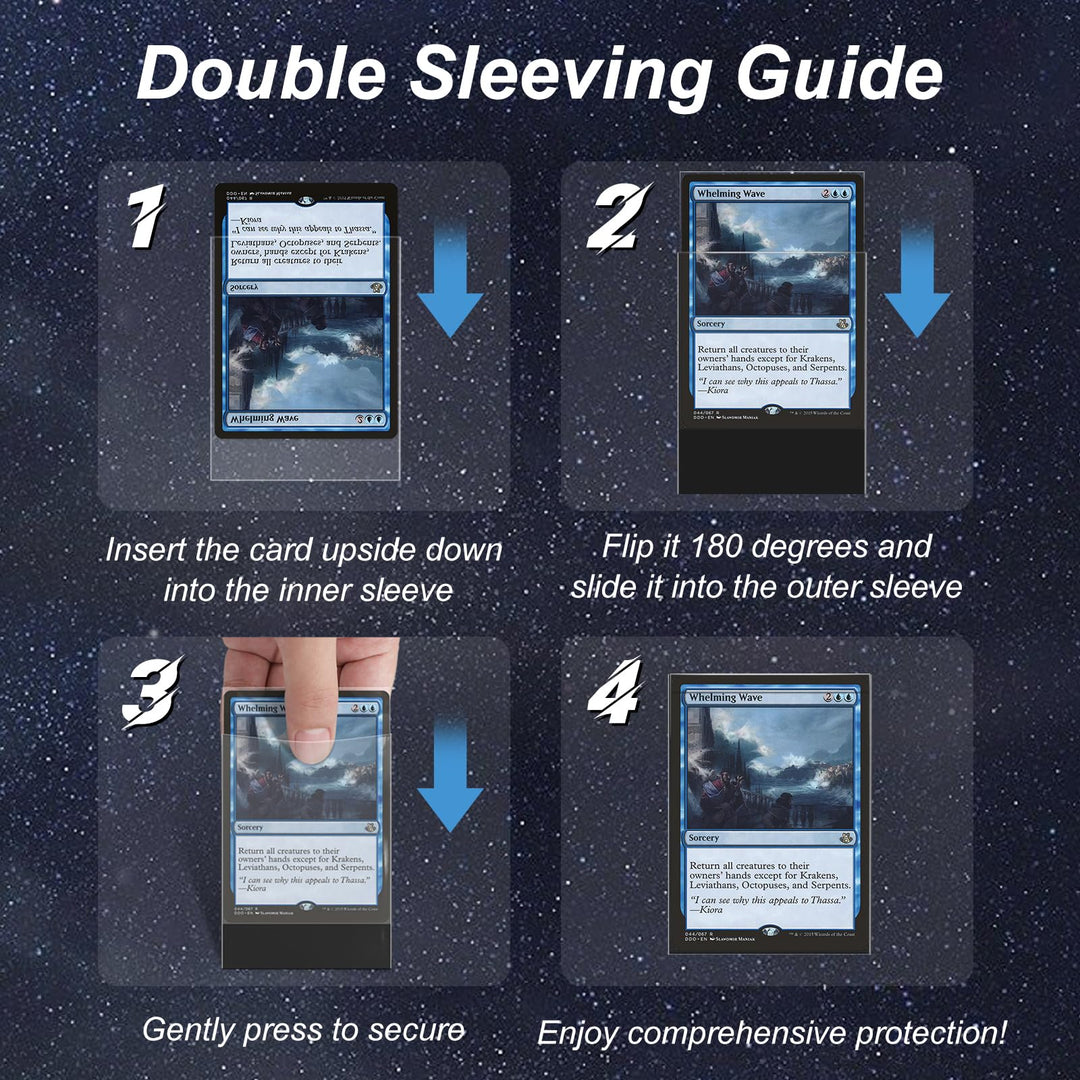 600 Pack Card Sleeves, Perfect Fit Inner Sleeves Ideal for Double-Sleeving, Trading Card Sleeve Compatible with MTG, TCG, Gaming Cards