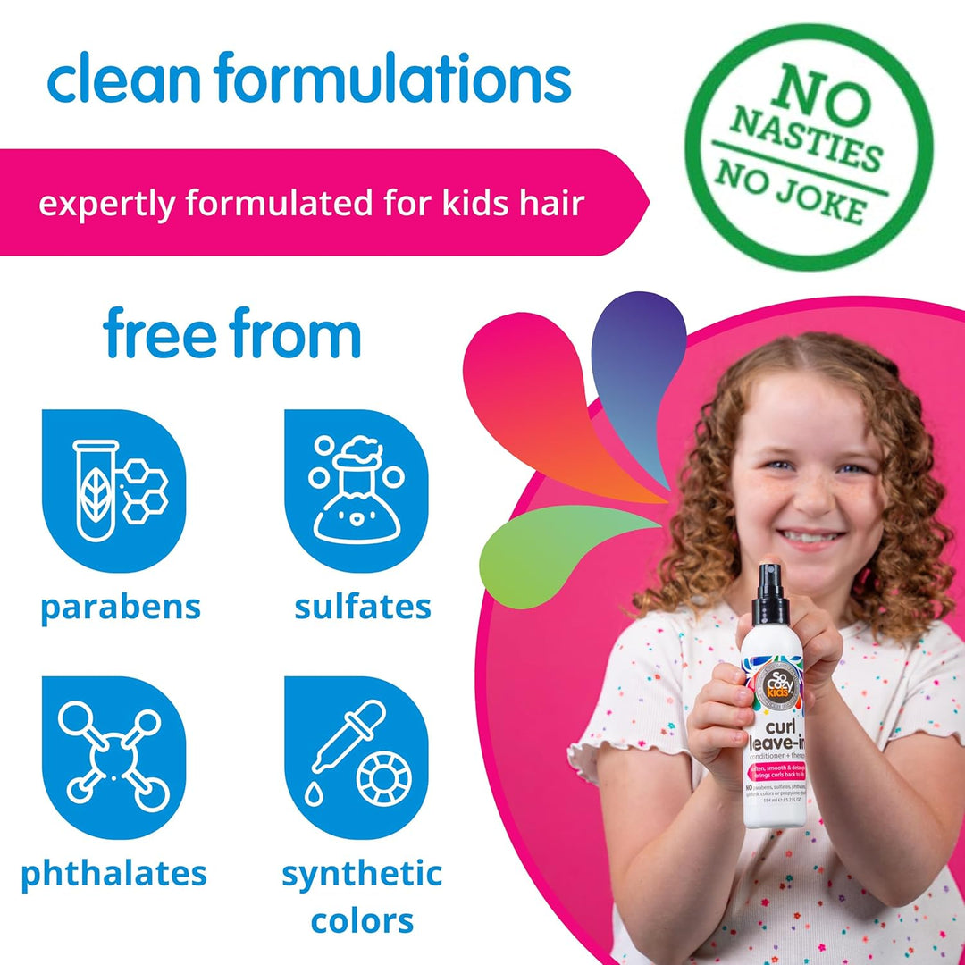 Cozy Leave-In Conditioner Spray | Paraben-Free Detangler for Kids' Curly Hair