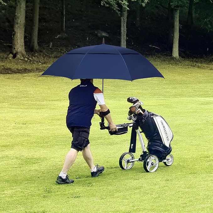 Auto Open Golf Umbrellas 62/68/72 Inch Extra Large Oversize for Business & Home, Ventilated Double Canopy Windproof Waterproof Stick Umbrella for Rain & strong wind