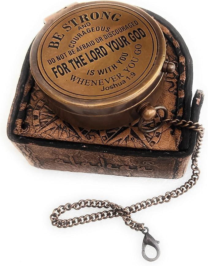 Inspirational Gift Compass - God My Lord Guide Me - Uplifting Baptism Gift, Graduation Gift, Birthday, Confirmation Gift for Men Women Boys Girls Teenage Kids