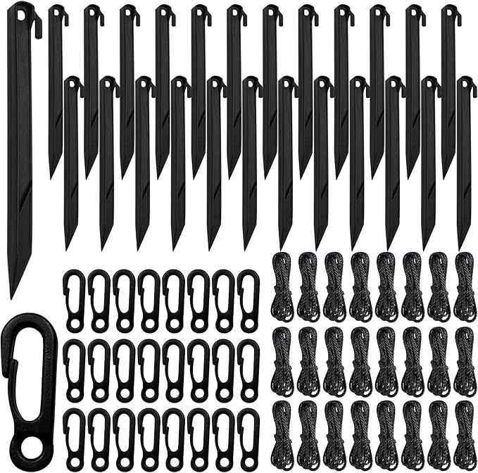 24 Sets Inflatable Stakes Replacement Set Halloween Christmas Ground Stakes Tent Stakes Tents Pegs Blow up Stakes for Inflatables Camping Tents Outdoor Camping Canopy