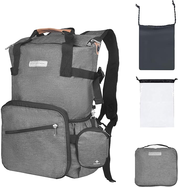 35L Foldable Waterproof Backpack For Outdoor Sports Travel Inside Wet Clothes Compartment Packable For Multiple