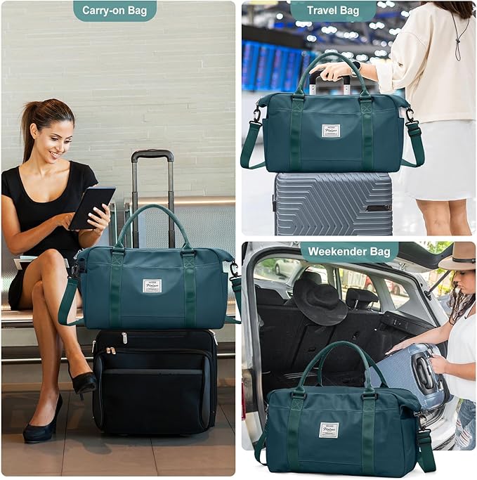 Travel Duffel Bag,Sports Tote Gym Bag,Shoulder Weekender Overnight Bag for Women