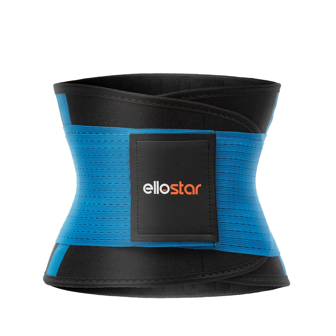 ellostar Women's Waist Trainer: Sweat Band for Belly Fat, Tummy Control, Back Support, Workout Shapewear, Weight Loss Aid X-Large, Blue