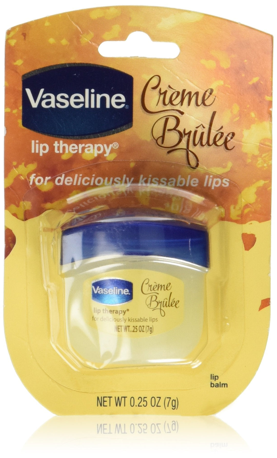 Vaseline Lip Therapy Lip Balm, Creme Brulee 0.25 oz (Pack of 2)