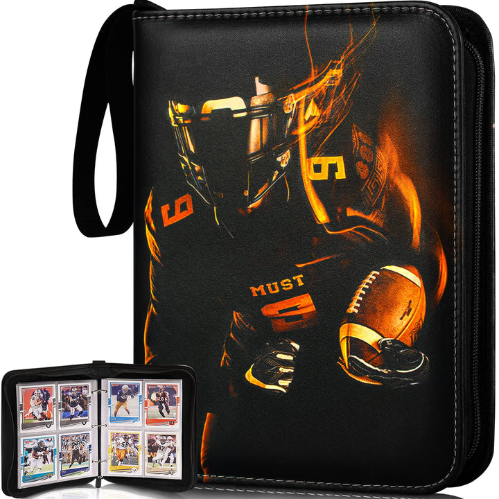 RONMONG Football Card Binder,2024 Sports Trading Card with Sleeves Holder Album,440 Pockets Rugby Card Holder Sheets Display Storage Protectors for Collectors Boys and Girls Gift
