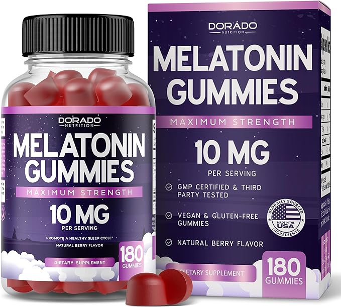 Melatonin Gummies 20mg for Adults (180 Count) - Quick Dissolve Melatonin 20mg Gummies - Gummy for Adults Contains 10mg - High Potency - Mixed Berry Flavor - Non-GMO, Vegan Supplement & Made in USA