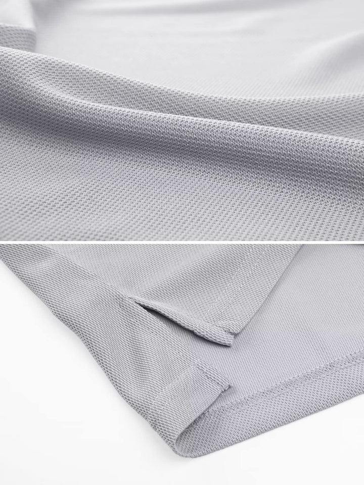 MAGCOMSEN Work Shirts for Men Golf Shirts Fishing Shirts Casual Shirts Quick Dry Shirts Golf Polo Shirts Light Grey S