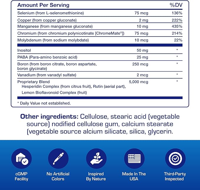 30-in-1 Adult Multivitamin with Iron - Antioxidant Rich Over 50 Multivitamin for Women and Men with Vitamins A C D E B Complex Zinc Magnesium Myo Inositol Citrus Bioflavonoids & More - 2 Month Supply