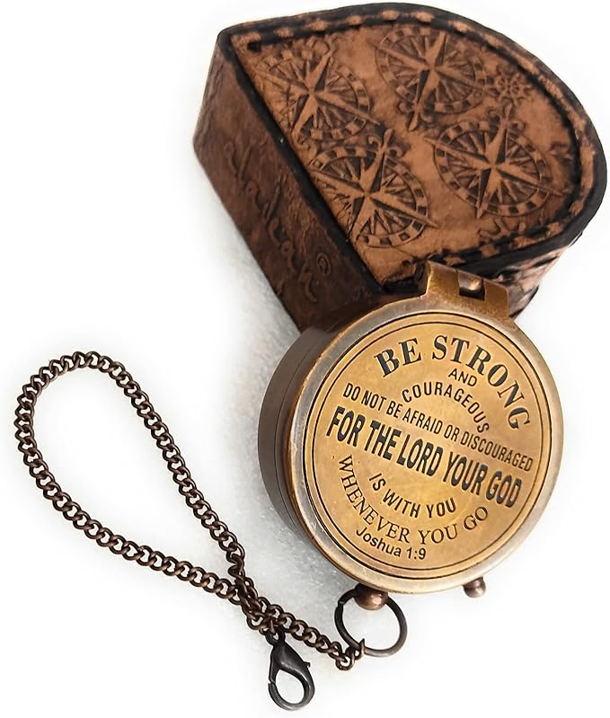 Inspirational Gift Compass - God My Lord Guide Me - Uplifting Baptism Gift, Graduation Gift, Birthday, Confirmation Gift for Men Women Boys Girls Teenage Kids