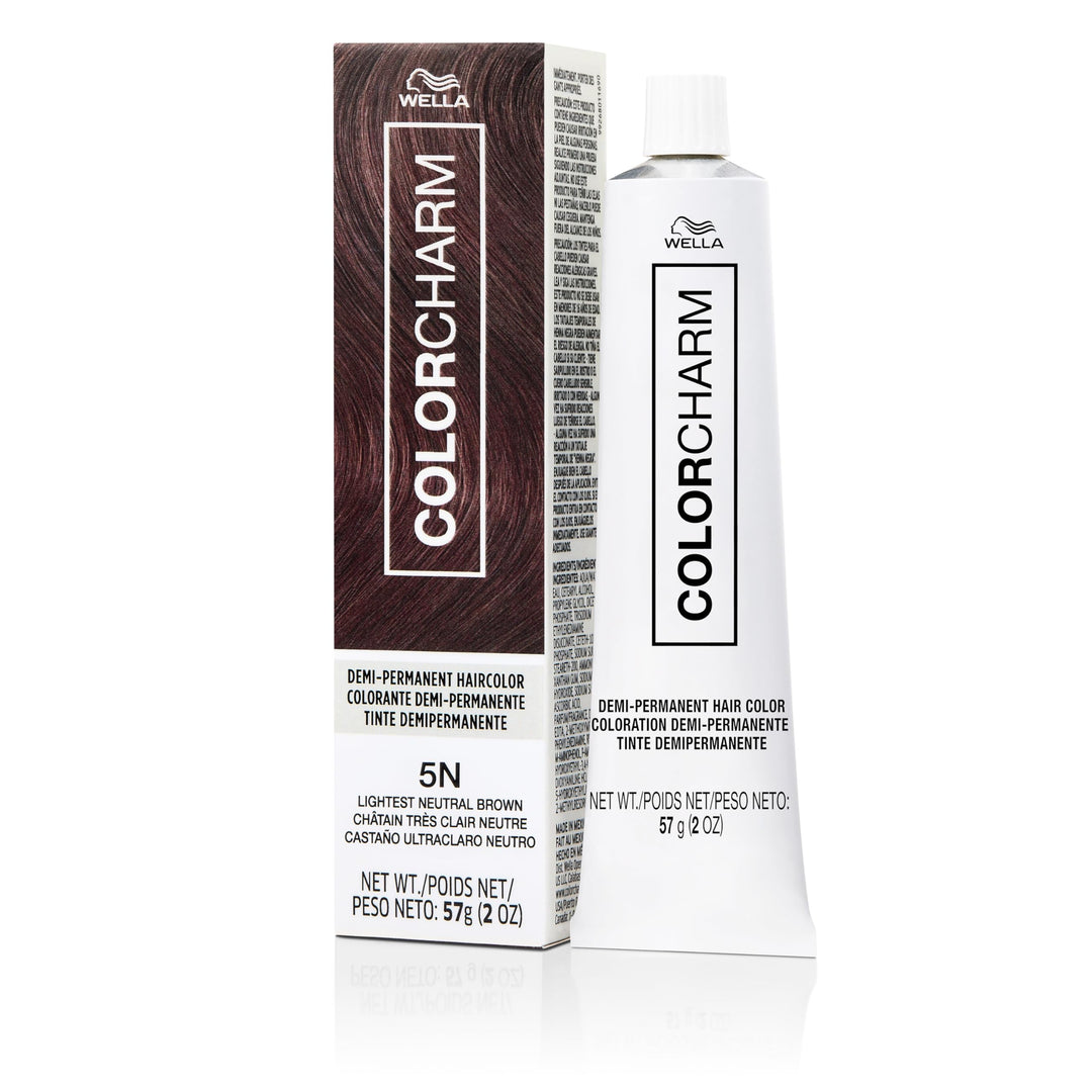 COLORCHARM Demi Permanent Hair Color | 5N Lightest Neutral Brown | Gloss, Refresh & Tone | 2 Fl Oz