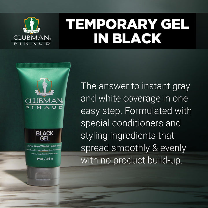 Clubman Temporary Black Gel, 3 fl oz