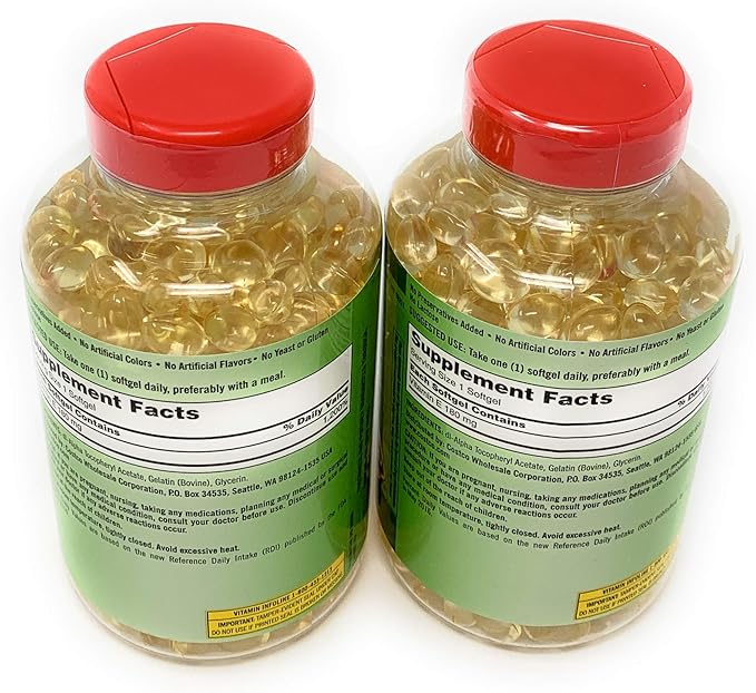 Kirkland Signature, Vitamin E 400 IU brdqt 500 Softgels (Pack of 2)