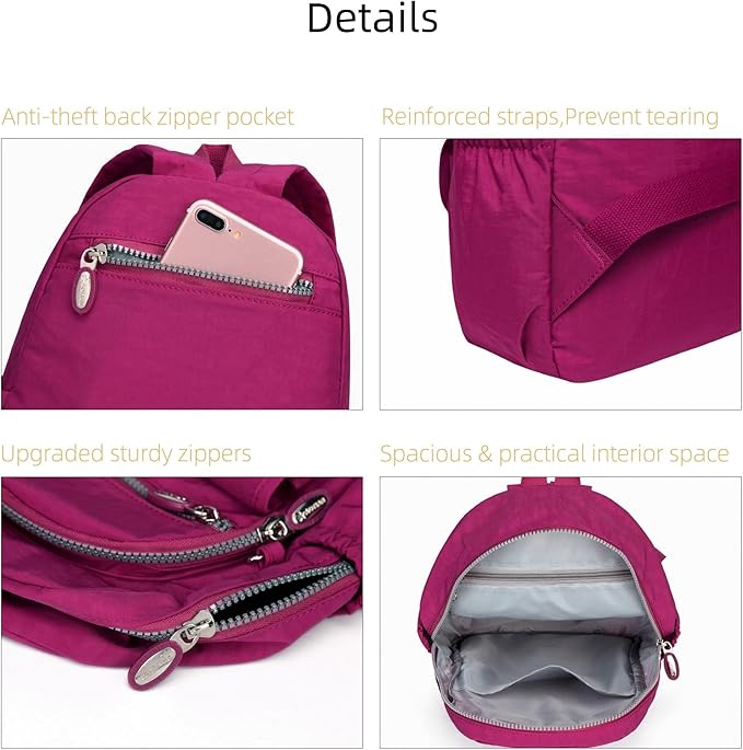 AOTIAN Mini Nylon Women Backpacks Casual Lightweight Small Daypack for Girls