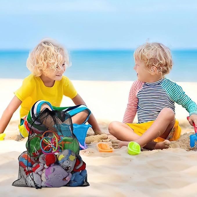 iMucci 12Pcs Mesh Laundry Drawstring Bag,Nylon Drawstring Gym Bag with Cord Lock Closure 18"X24"