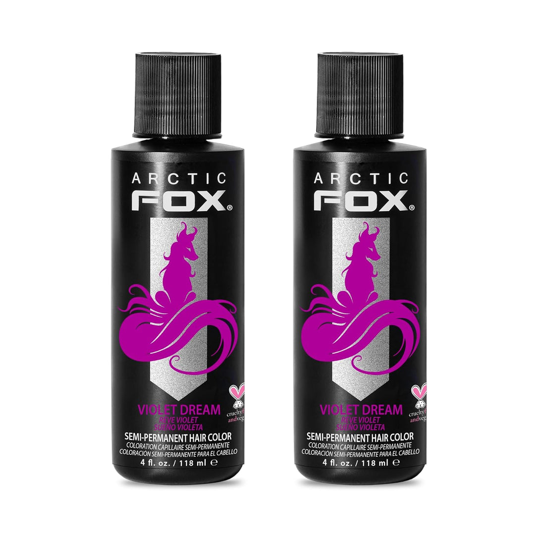ARCTIC FOX Vegan Semi-Permanent Hair Color Dye | AURORA KISS 5.6 Fl Oz (2-Pack)