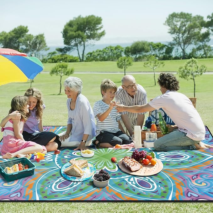Picnic Blankets 60x80 Outdoor Anti Sand Manta De Playa Ultralight Wide Excersing Matts for Home Camp Quilts for Trailers Camping Essentials Fun Anniversary Retirement Her Friend Sister Gifts