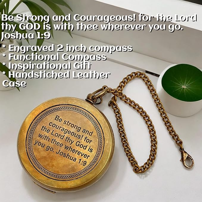 Inspirational Gift Compass - God My Lord Guide Me - Uplifting Baptism Gift, Graduation Gift, Birthday, Confirmation Gift for Men Women Boys Girls Teenage Kids