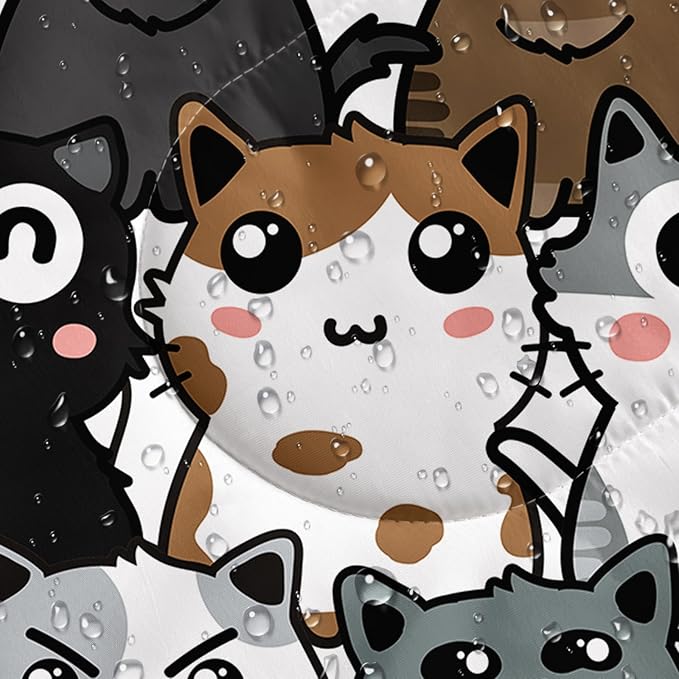 AILONEN Kids Floral Cat Camping Sleeping Bags,Lightweight & Waterproof,3 Season Warm & Cool Weather,Kawaii Kitten Sleeping Bags for Girls Adults,Travelling,Outdoors