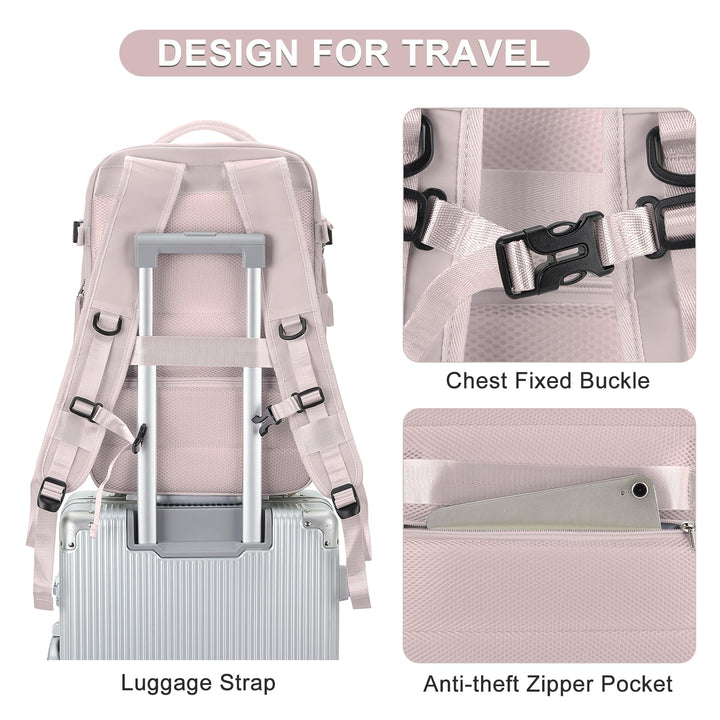 Expandable Backpack For Traveling On Airplane Carry On Backpack For Women Men Airline Approved Personal Item Bag For Airlines Gym Bag For Women Men With Shoe Compartment Waterproof Laptop Backpack