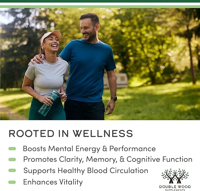 Ginseng Capsules (Korean Red Ginseng Extract, Panax Ginseng 10% Ginsenosides) (4 Month Supply) 240 Vegan Capsules - 1,000mg per Serving for Mood, Cognitive Function and Energy Support by Double Wood