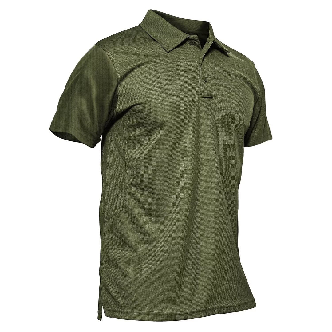 MAGCOMSEN Tactical Polo Shirts for Men Short Sleeve Summer Golf Shirts Casual Polo Shirt for Men Army Green S