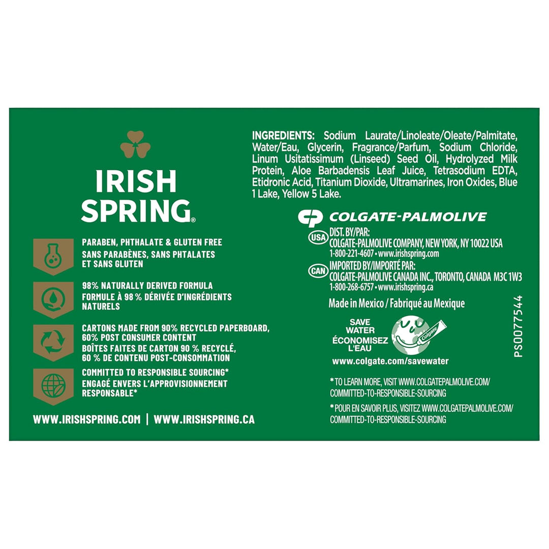 Aloe Vera Moisturizing Bar Soap | Irish Spring | 44.4 Oz | Hydrating Cleanser