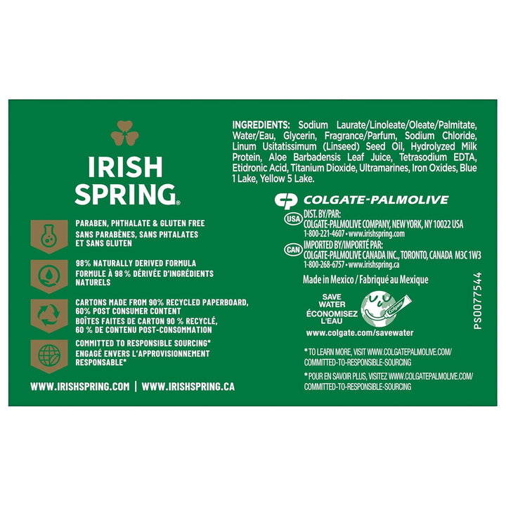 Aloe Vera Moisturizing Bar Soap | Irish Spring | 44.4 Oz | Hydrating Cleanser