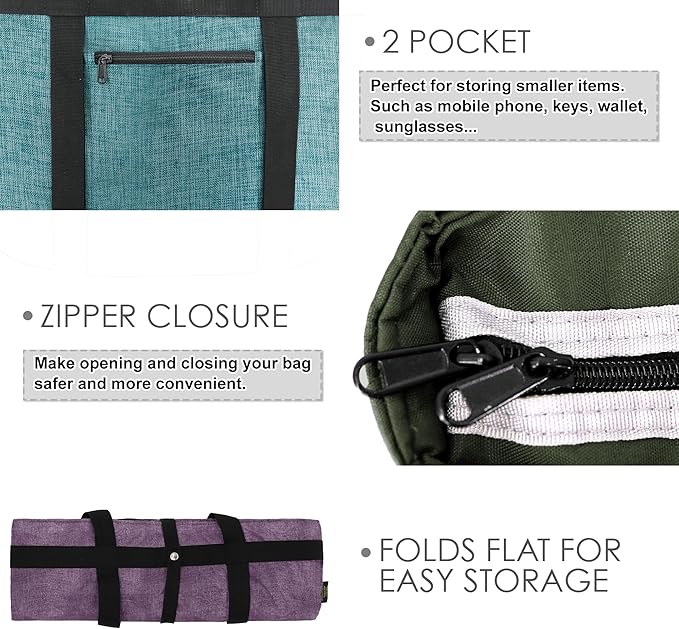 BeeGreen Insulated Cooler Bag Leakproof Freezer Shopping Tote for Groceries Thermal Food Delivery Bag